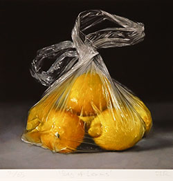 Ian Rawling, Signed limited edition print, Bag of Lemons Large image. Click to enlarge