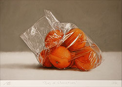 Ian Rawling, Signed limited edition print, Bag of Clementines