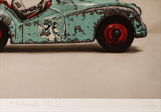 Ian Rawling, Signed limited edition print, Triumph TR2 Signature image. Click to enlarge