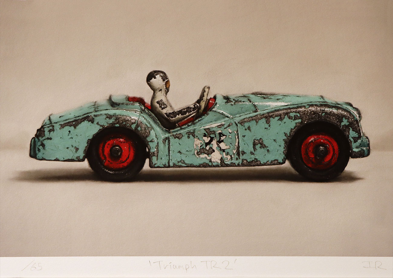 Ian Rawling, Signed limited edition print, Triumph TR2. Click to enlarge