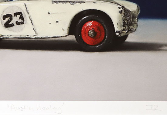 Ian Rawling, Signed limited edition print, Austin Healey Signature image. Click to enlarge