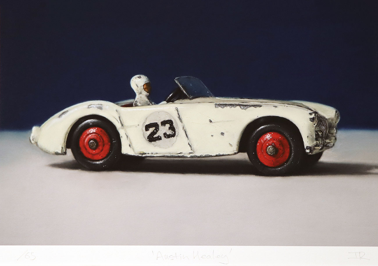 Ian Rawling, Signed limited edition print, Austin Healey. Click to enlarge