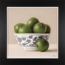 Ian Rawling, Pastel, Bowl of Limes Large image. Click to enlarge