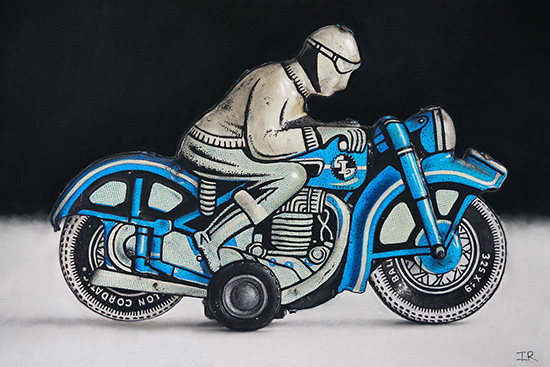 Ian Rawling, Pastel, Tin Motorcycle