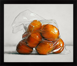 Ian Rawling, Pastel, Bagful of Satsumas