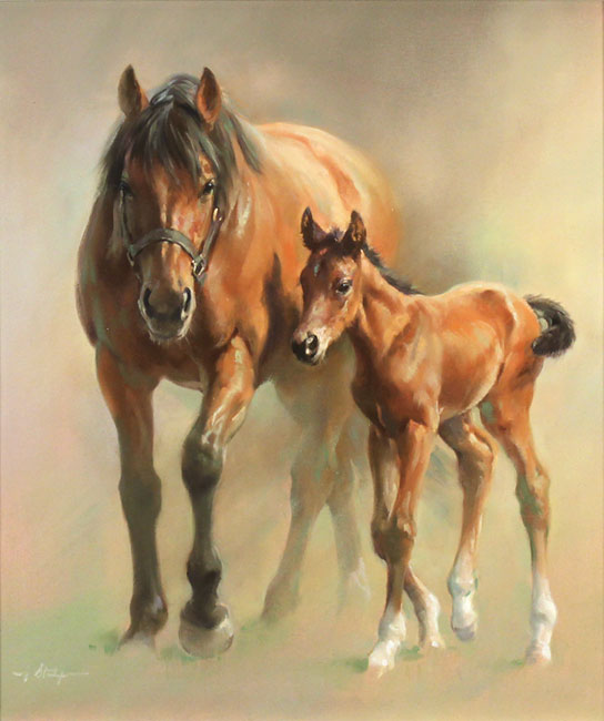 Jacqueline Stanhope, Original oil painting on canvas, An Unbreakable Bond Without frame image. Click to enlarge
