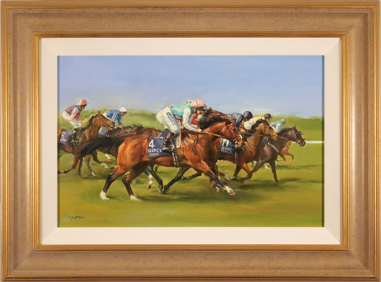 Jacqueline Stanhope, Original oil painting on canvas, Frankel's 2000 Guineas