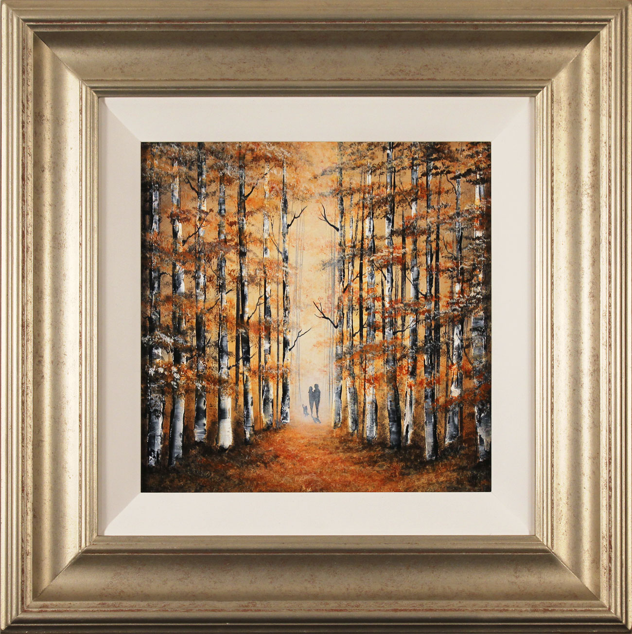 Jay Nottingham, Original oil painting on panel, Autumn Stroll 12x12ins ...