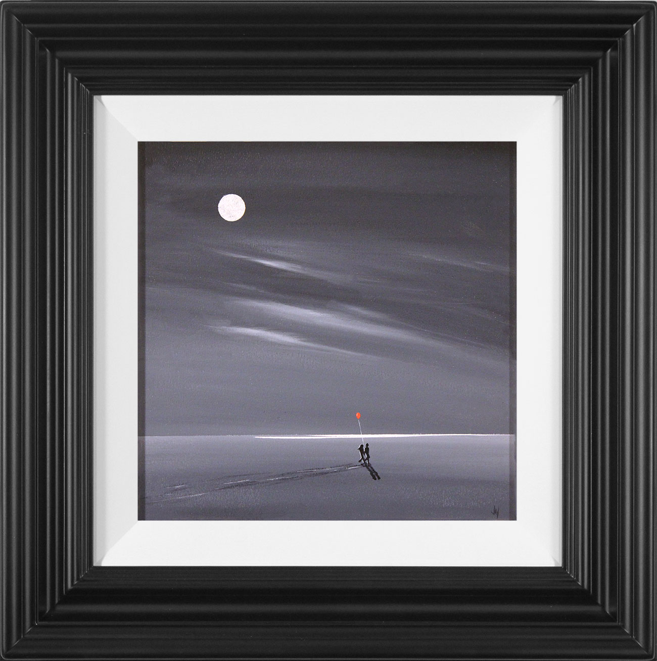 Jay Nottingham, Original oil painting on panel, Moonlight Stroll. Click to enlarge