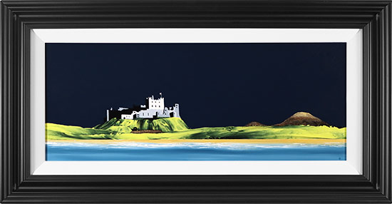 Jay Nottingham, Original oil painting on panel, Bamburgh Castle, click to enlarge