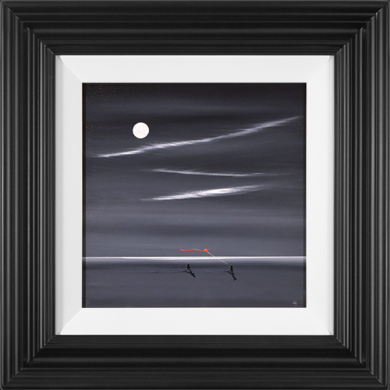 Jay Nottingham, Original oil painting on panel, Moonlight Kite