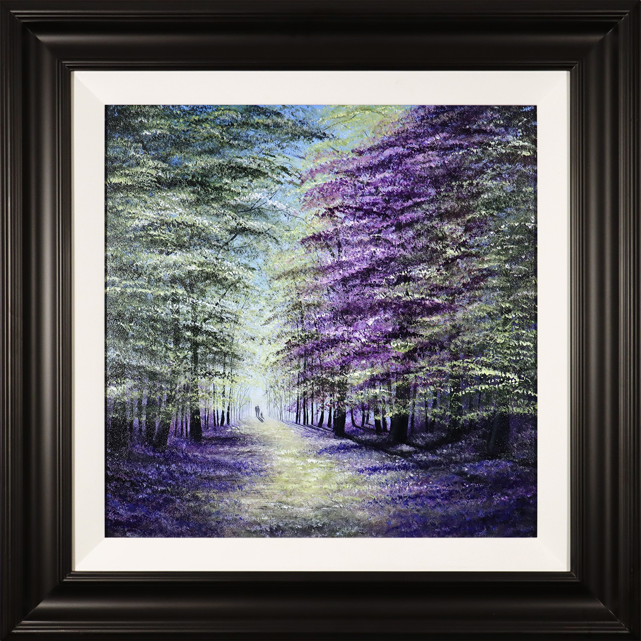 Jay Nottingham, Original oil painting on panel, Bluebell Wood 20x20ins