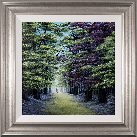 Jay Nottingham, Original oil painting on panel, A Walk Among the Bluebells