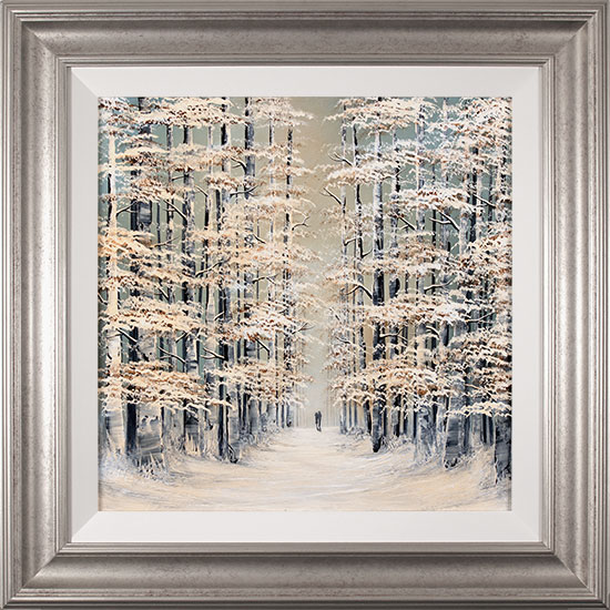Jay Nottingham, Original oil painting on panel, Winter Walk, click to enlarge