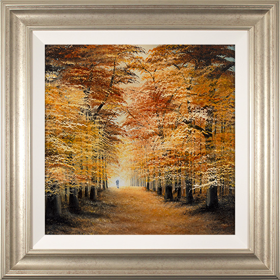 Jay Nottingham, Original oil painting on panel, Autumn Stroll, click to enlarge