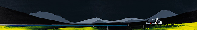 Jay Nottingham, Original oil painting on panel, Two Peaks Cottage
