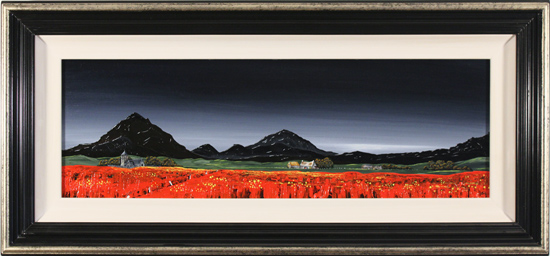 Jay Nottingham, Original oil painting on panel, Poppy Fields, click to enlarge