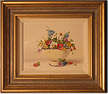 Johannes Eerdmans, Original oil painting on panel, Flowers in Bowl