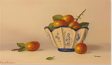 Johannes Eerdmans, Original oil painting on panel, Plums in China Without frame image. Click to enlarge