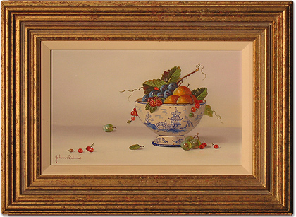 Johannes Eerdmans, Original oil painting on panel, Mixed Berries