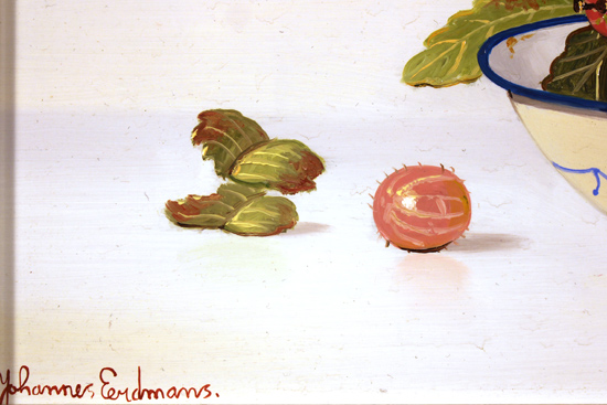 Johannes Eerdmans, Original oil painting on panel, Berries Signature image. Click to enlarge