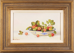 Johannes Eerdmans, Original oil painting on panel, Summer Fruits