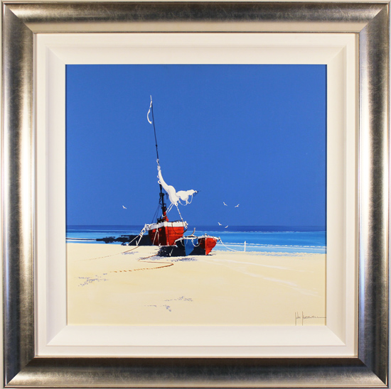 John Horsewell, Original acrylic painting on board, Azure Shores, click to enlarge