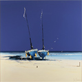 John Horsewell, Original oil painting on panel, Cobalt Beach
