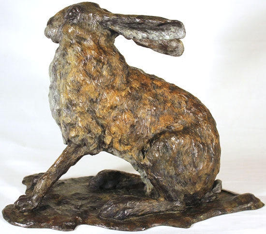Joseph Hayton, Bronze, Hare Without frame image. Click to enlarge