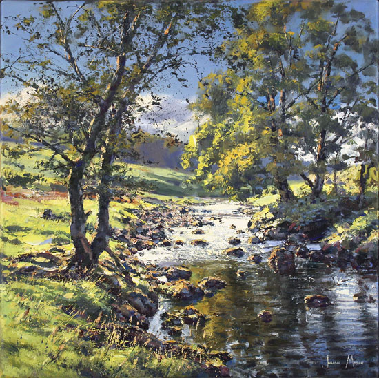 Julian Mason, Original oil painting on canvas, Dales Way, Langstrothdale Without frame image. Click to enlarge