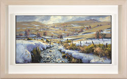 Julian Mason, Original oil painting on canvas, Last Days of Winter, Clough Brook Large image. Click to enlarge