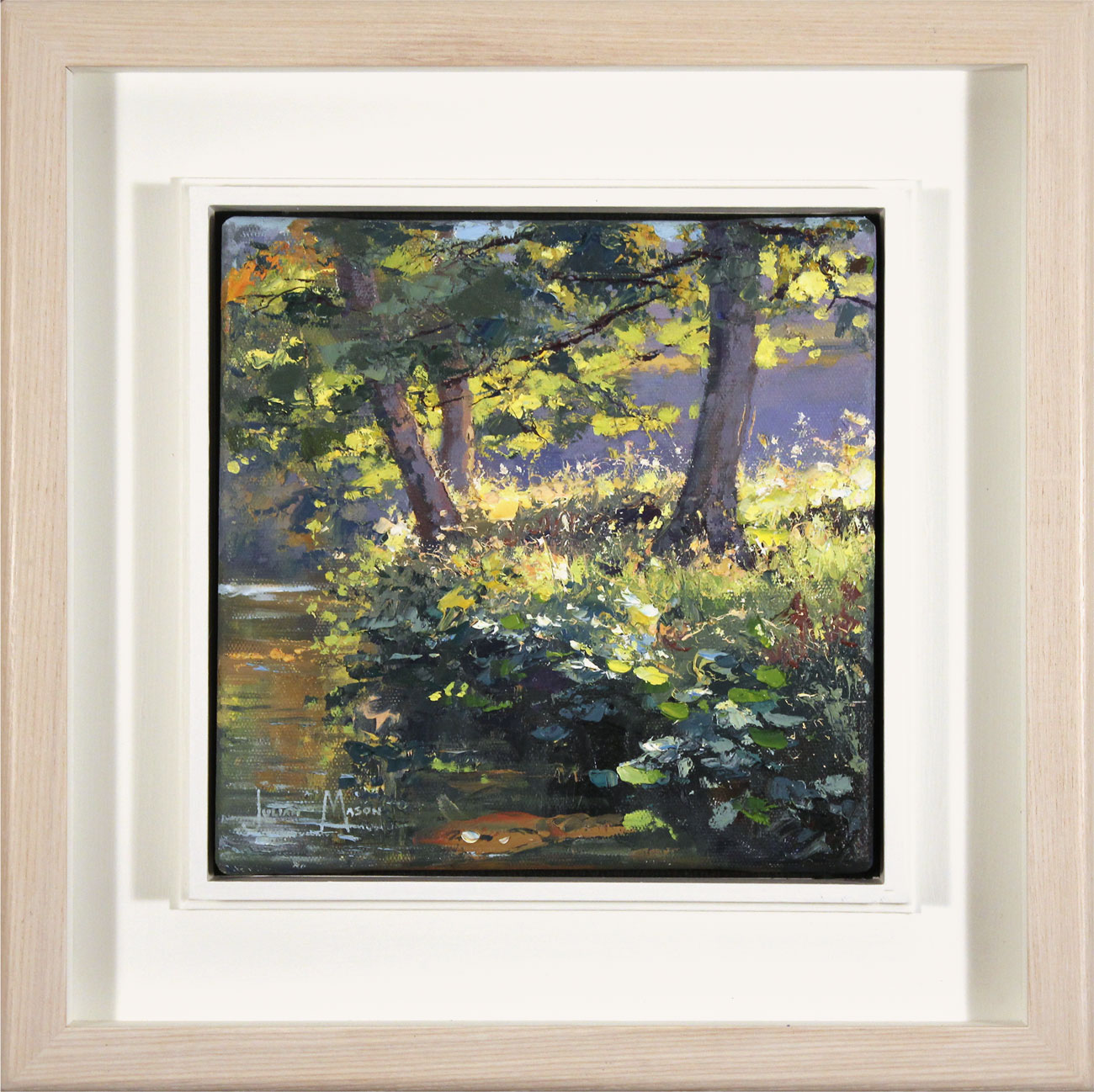 Julian Mason, Original oil painting on canvas, Tree Light, Derwent. Click to enlarge