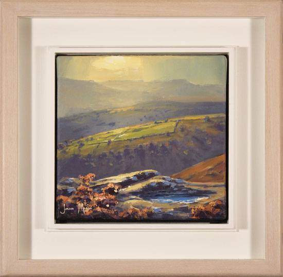 Julian Mason, Original oil painting on canvas, Grouse Pool, Derwent Edge 