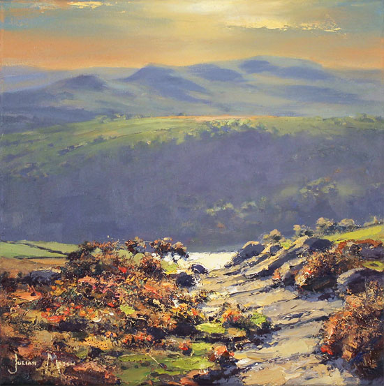 Julian Mason, Original oil painting on canvas, Moorland Dusk Without frame image. Click to enlarge