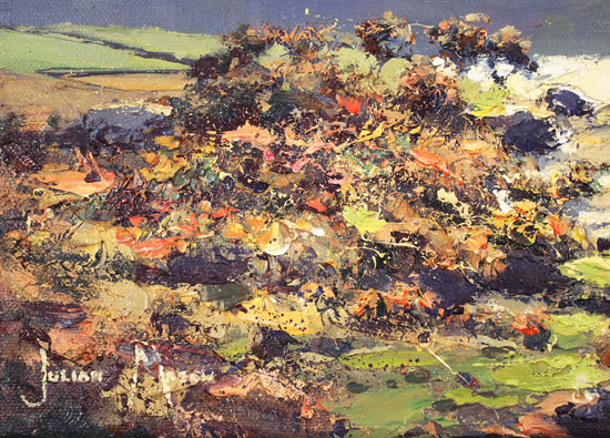 Julian Mason, Original oil painting on canvas, Moorland Dusk Signature image. Click to enlarge