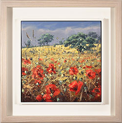 Julian Mason, Original oil painting on canvas, Poppy Fields Large image. Click to enlarge
