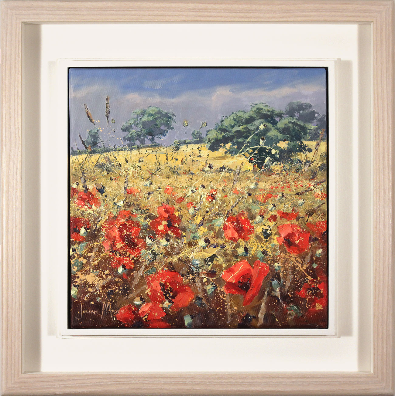 Julian Mason, Original oil painting on canvas, Poppy Fields. Click to enlarge
