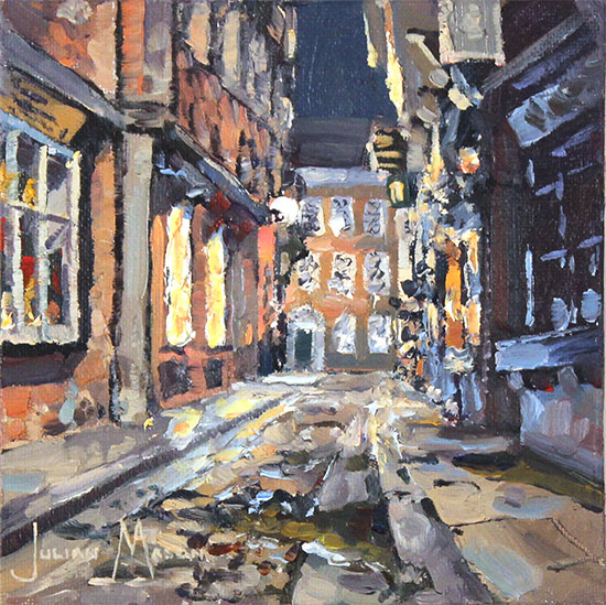 Julian Mason, Original oil painting on panel, The Shambles Without frame image. Click to enlarge