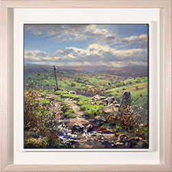 Julian Mason, Original oil painting on canvas, Quarnford Paths