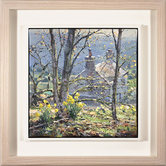 Julian Mason, Original oil painting on canvas, Daffodil Cottage, click to enlarge