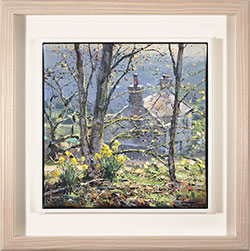 Julian Mason, Original oil painting on canvas, Daffodil Cottage