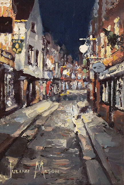 Julian Mason, Original oil painting on panel, The Shambles Without frame image. Click to enlarge