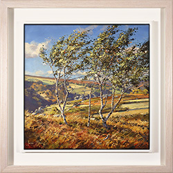 Julian Mason, Original oil painting on canvas, Silver on Froggatt Edge