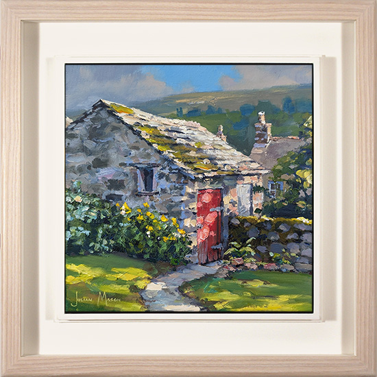 Julian Mason, Original oil painting on canvas, Outbuildings at Buckden