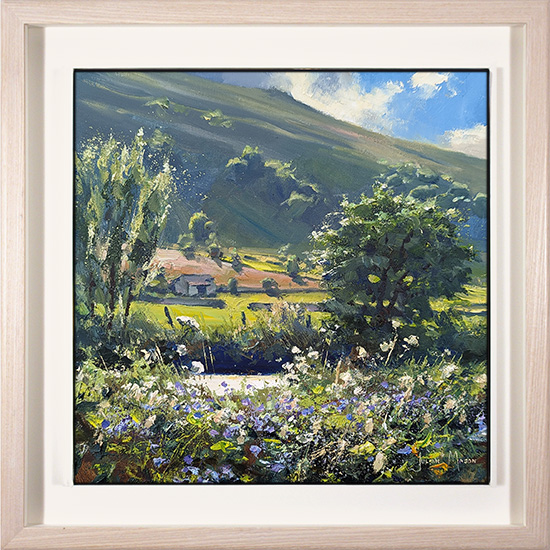 Julian Mason, Original oil painting on canvas, River Wharf, near Buckden, click to enlarge