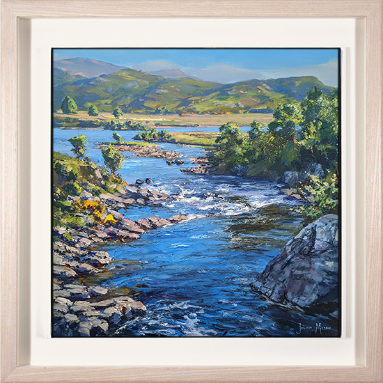 Julian Mason, Original oil painting on canvas, River Inver, Assynt, click to enlarge