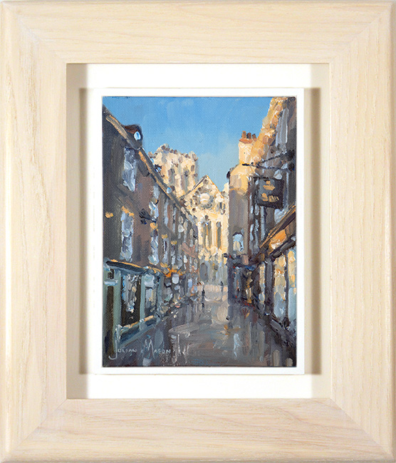 Julian Mason, Original oil painting on panel, Minster Gates, click to enlarge
