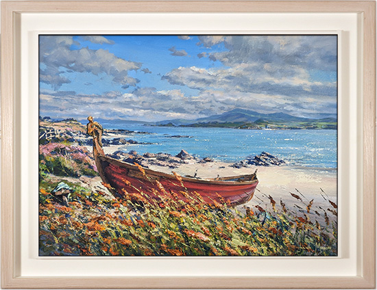 Julian Mason, Original oil painting on canvas, Sound of Iona, Scotland 