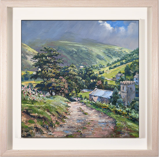 Julian Mason, Original oil painting on canvas, Hubberholme, Wharfedale