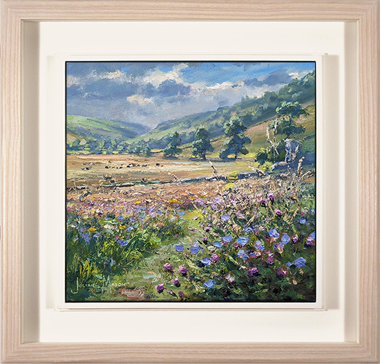 Julian Mason, Original oil painting on canvas, Summer Field, Wharfedale